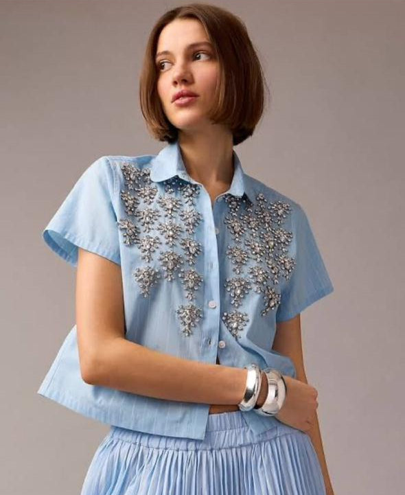 JC Embellished cotton shirt