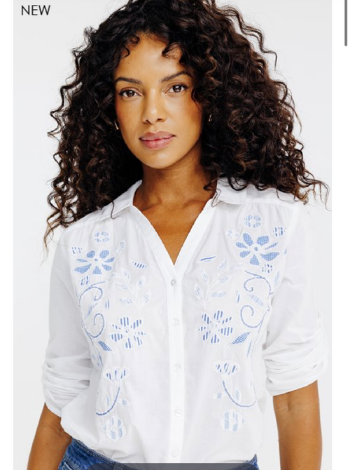 aviary Blue Applique shirt