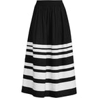 LE Black Poplin Cotton Skirt