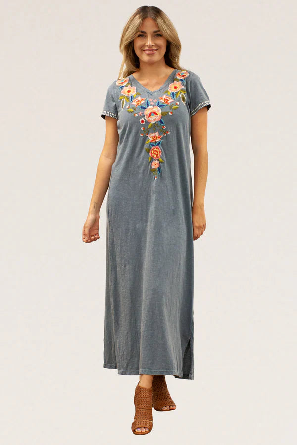 KS Wash Effect Blue Dress