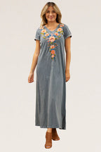 KS Wash Effect Blue Dress