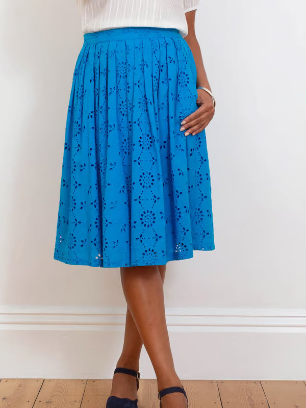 Blue Schiffli Skirt