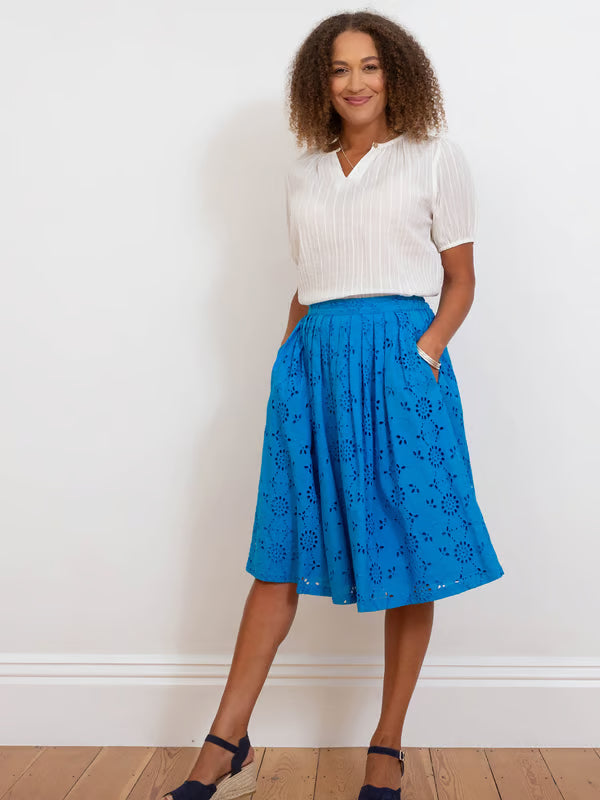Blue Schiffli Skirt