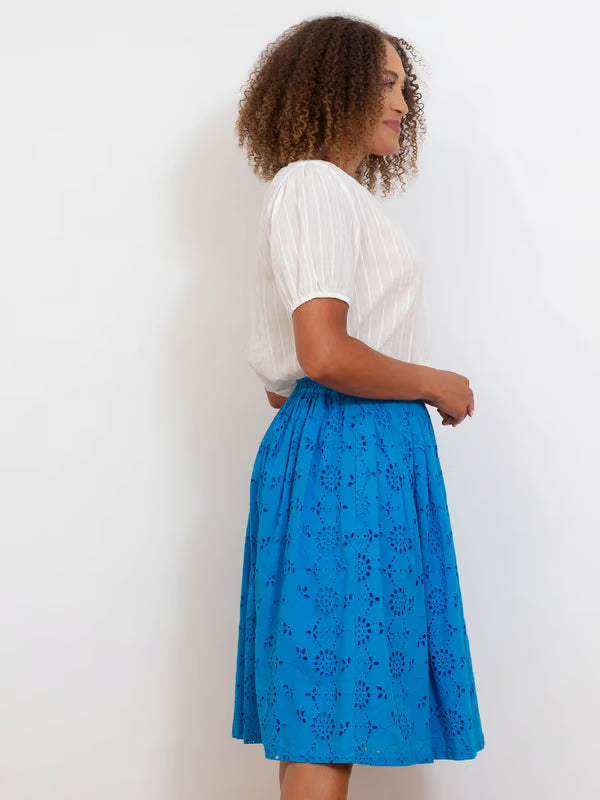Blue Schiffli Skirt