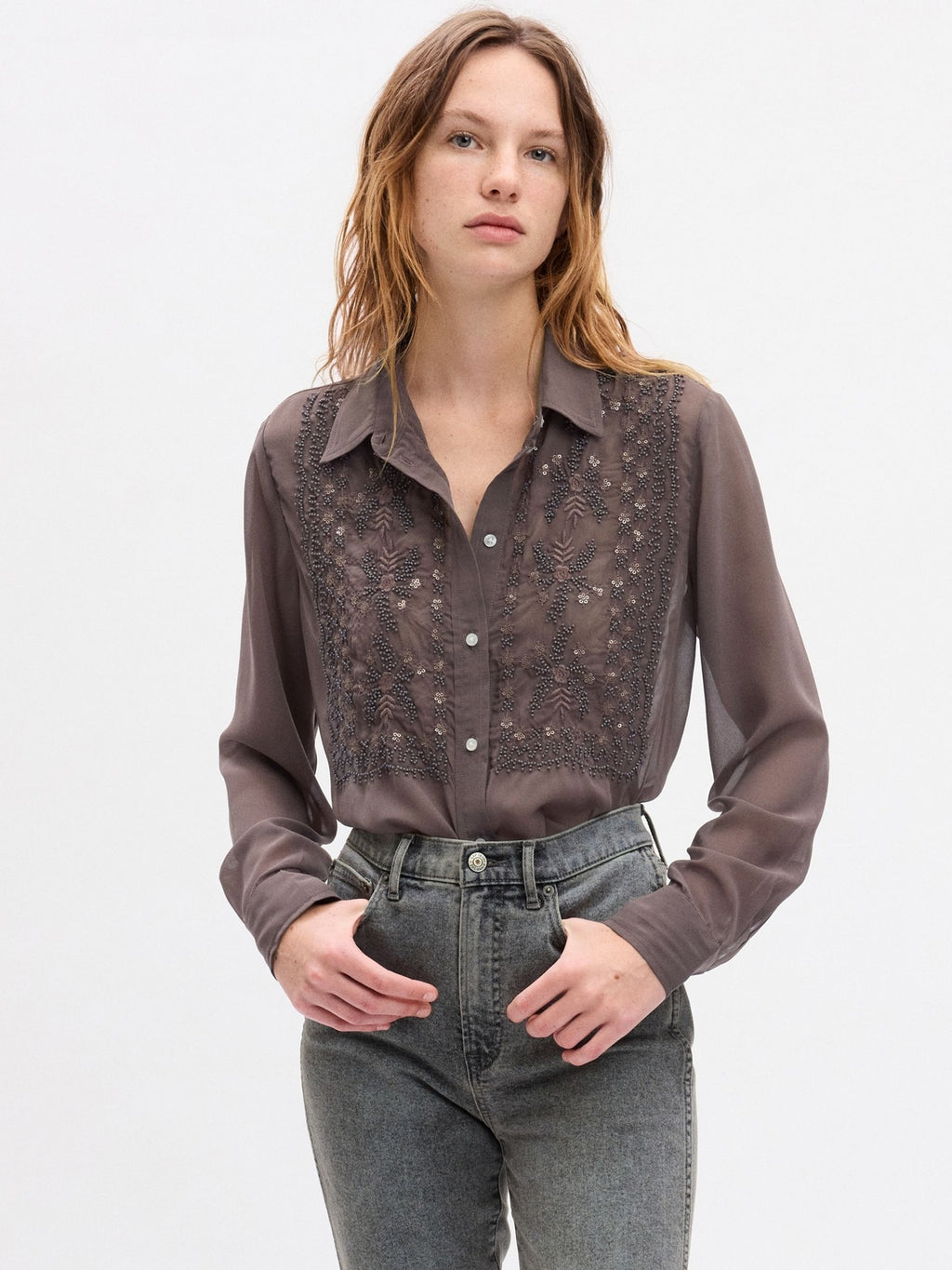GP Georgette Embroideried blouse