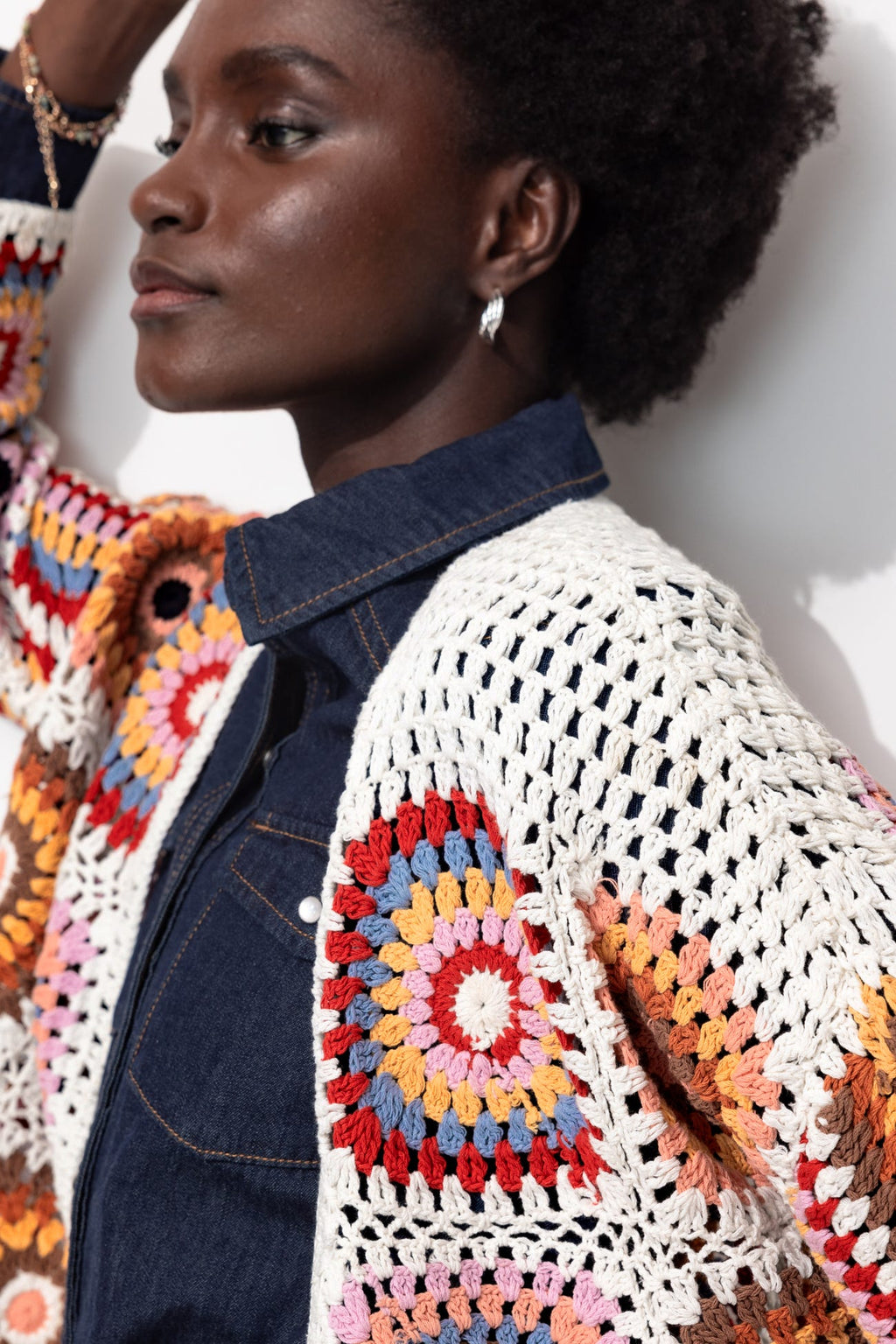 PRD Cotton Crochet Jacket All Season