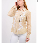 SM Floral Beige shirt