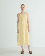 UNT Yellow Cutwork Cotton Dress