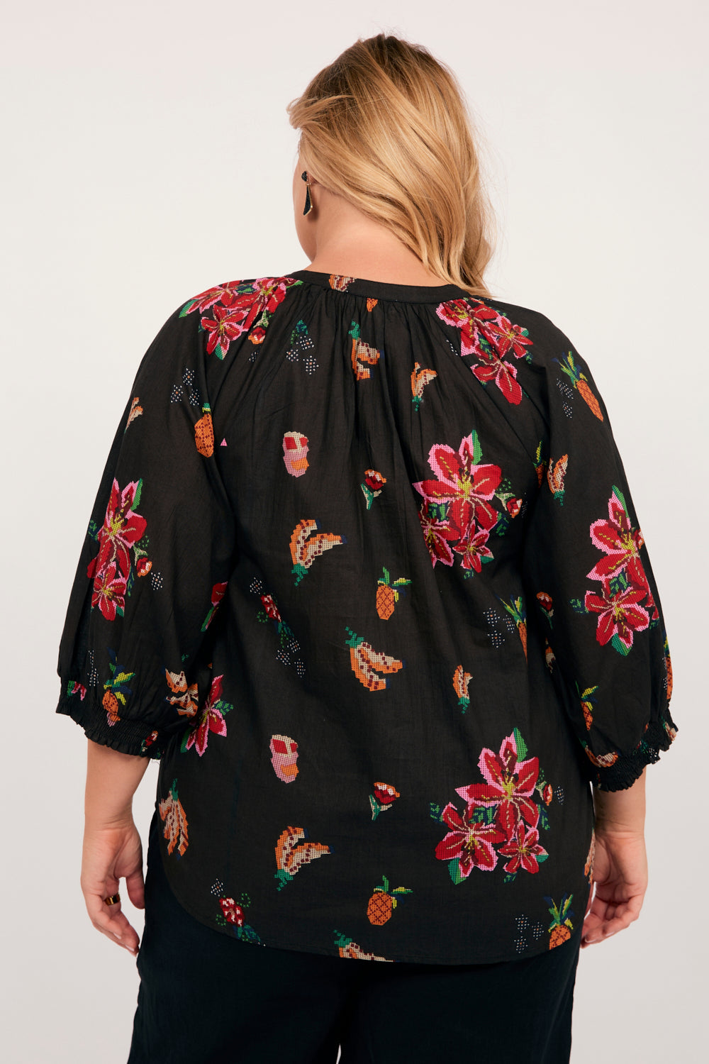 ADRFT Black Floral Top