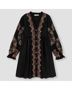 PRD Black Embroideried Cutwork Dress