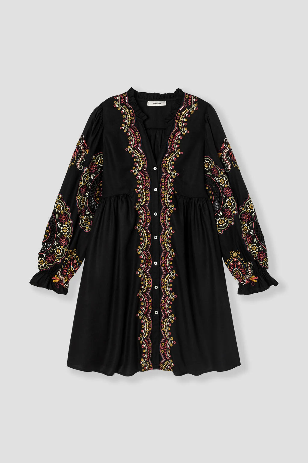 PRD Black Embroideried Cutwork Dress