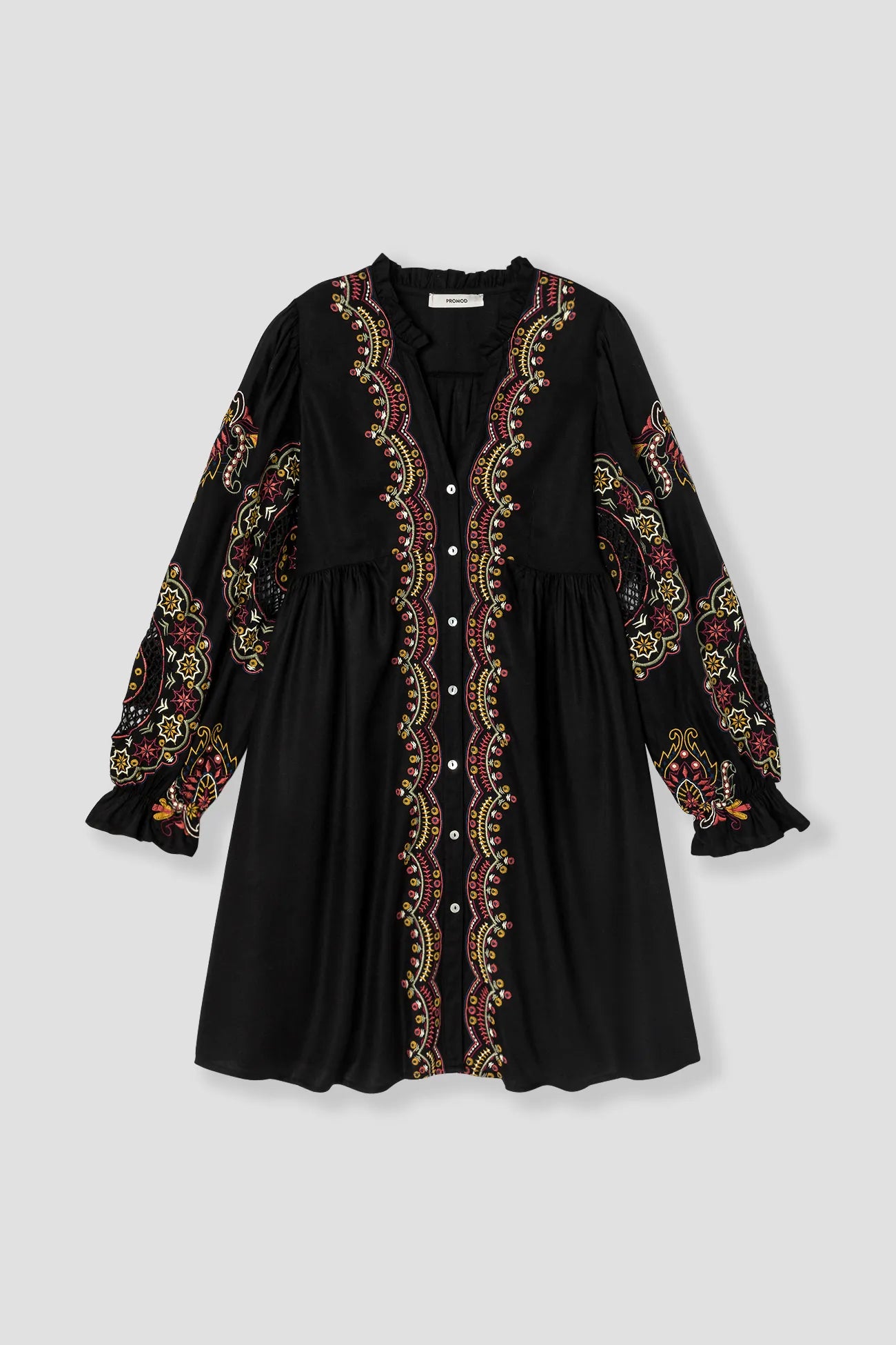 PRD Black Embroideried Cutwork Dress