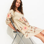 PRD Beige Embroideried dress