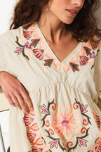PRD Beige Embroideried dress