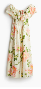 HM CREAM floral dress