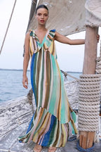 SD Pure Georgette Lurex Stripes Dress
