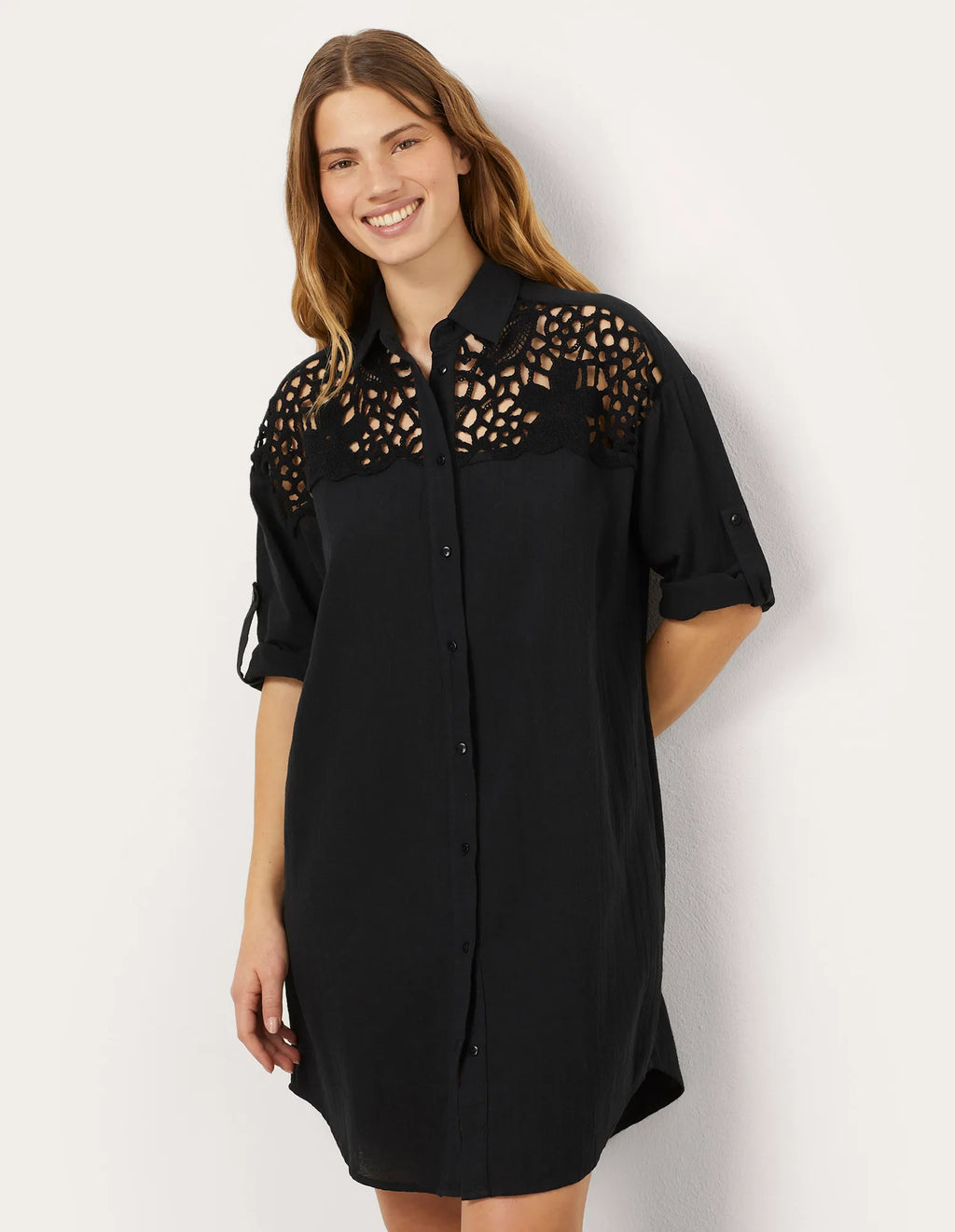 Black crochet top Dress