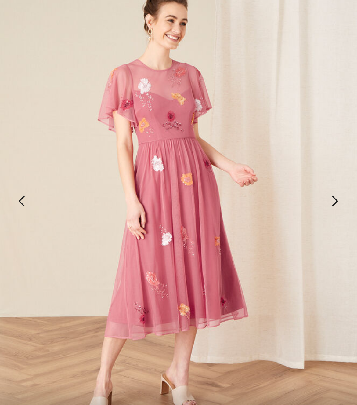 MNSOON Pink Embroideried Dress