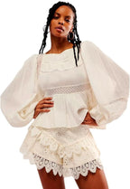 FP Cutwork Embroideried Linen Shorts