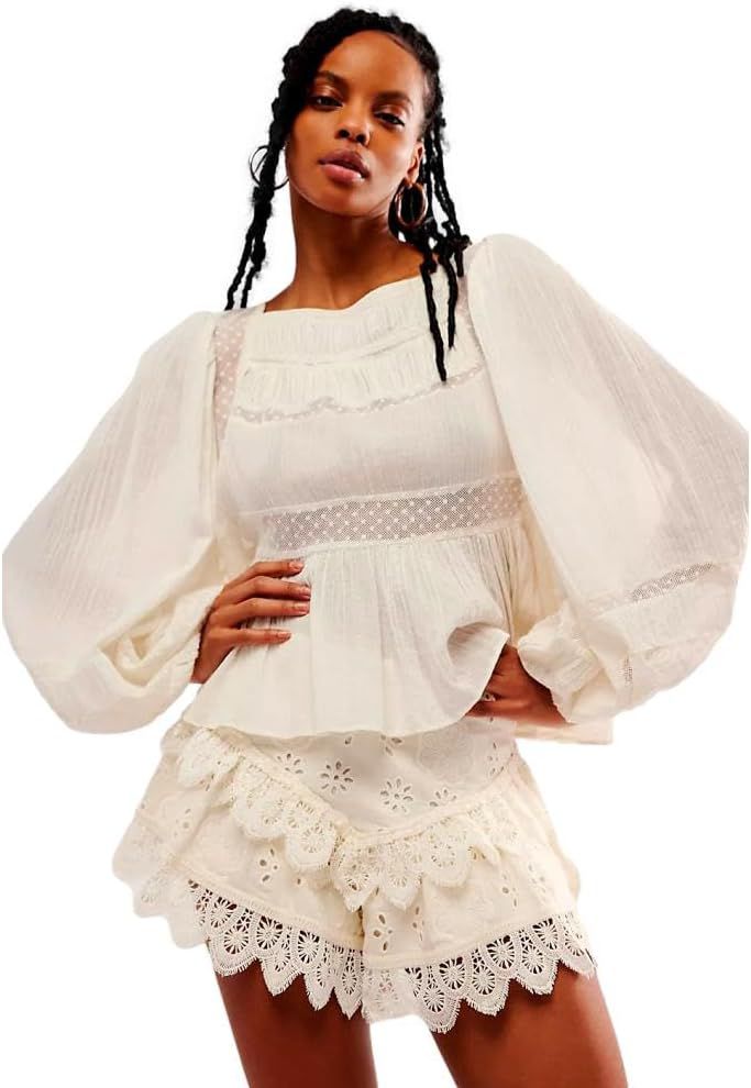 FP Cutwork Embroideried Linen Shorts